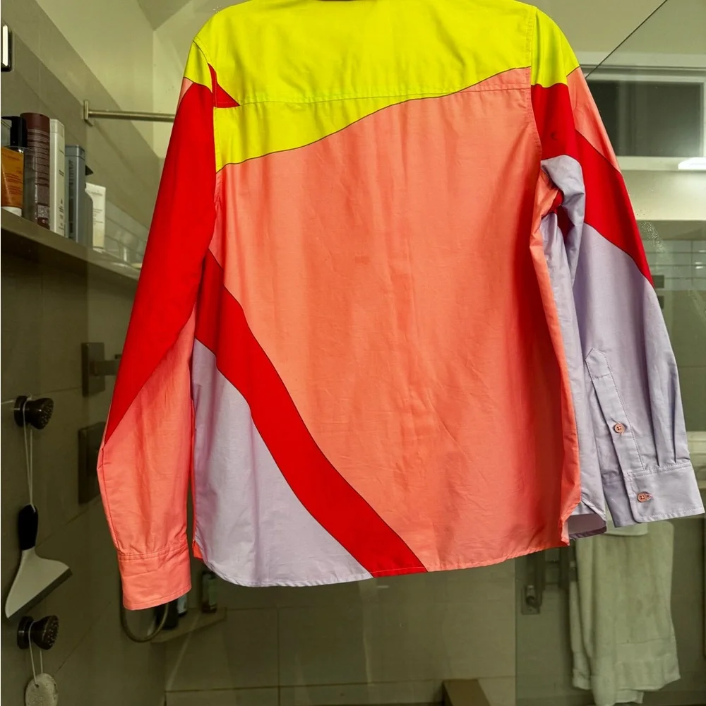 Colorblock Button-Up Shirt - Picture 2 of 6